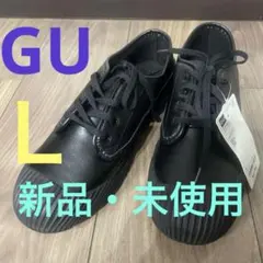 新品・未使用　GU レインスニーカー ブラック Lのサムネイル