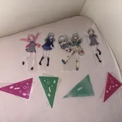 プロセカ アクスタ 缶バッジ CD 鳳えむ 草薙寧々 小豆沢こはね 望月穂波