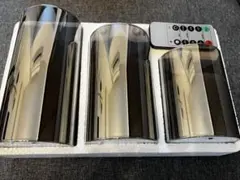 ウェルカムスペース LEDキャンドル 3点セット(シルバー) リモコン付き