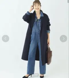 美品plageハミルトンテーラードコート38 ネイビー　写真後ほど