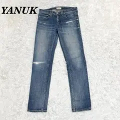 YANUK ヤヌーク テーパードトラウザー アンクル丈 パンツ WBK ブラック 