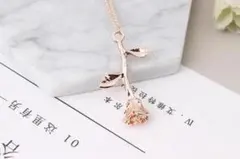 ネックレス ローズゴールド チェーン ローズネックレス 薔薇 #C248-4