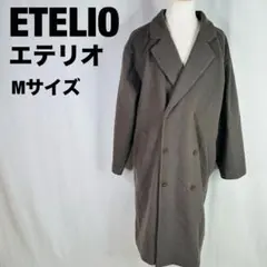 ETELIO グレー ダブルブレスト トレンチコート Mサイズ　a171のサムネイル