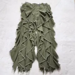 23AW BELPER ベルパー ラッフル チノパンツ カーキ 2 コットン M