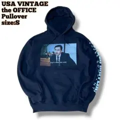 USA古着 the OFFICE プルオーバー パーカー 企業系 ブラック