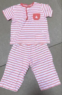 コンビミニ パジャマ　120 ボーダー　綿100%