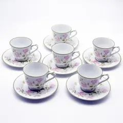 昭和レトロ　ノリタケ Noritake 珈琲 カップ＆ソーサー　6客セット