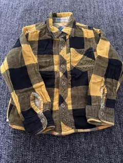 110cm程＊イエロー系 ネルシャツ