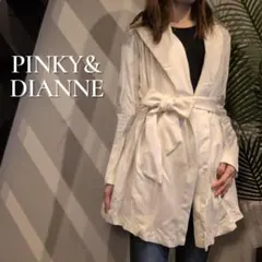 PINKY&DIANNE テンセルリバーショールカラー薄手ガウンコート 38