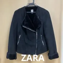 ZARA TRAFALUC フェイクムートンライダースジャケット