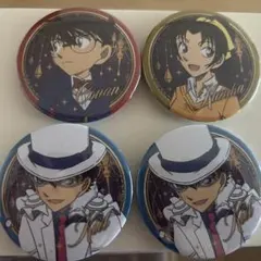 名探偵コナン 金バッジ 怪盗キッド 工藤新一 缶バッジ セット - メルカリ