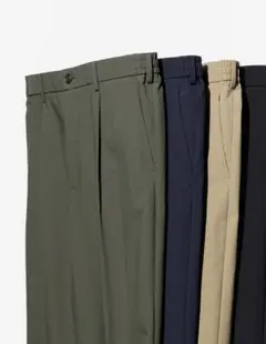 ◆美品◆ユニクロ◆タックワイドパンツ◆ライト◆オリーブのサムネイル