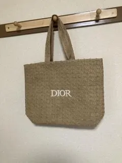 正規品ディオールノベルティトートバッグ肩掛け　刺繍手提げ大きいサイズ