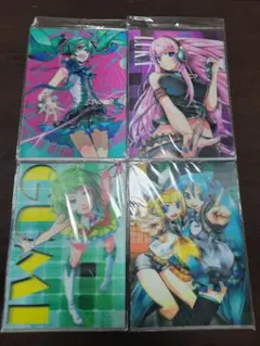 初音ミク・GUMIなど 3Dクリアファイル 4枚セット