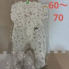 NO.3636 西松屋 長袖 ロンパース 裏起毛 女の子 60〜70