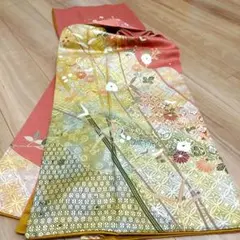 圧巻のデザイン&極美品【正絹 和装小物 着物 振袖 留袖 和装 訪問着 黒留袖】