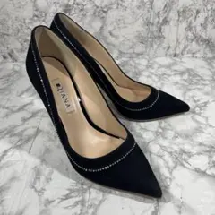 【美品】 DIANA ハイヒール ラインストーン 23.5cm ブラック