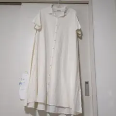 Samansa Mos2 シャツワンピース ホワイト F