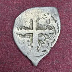本物 1735年 スペイン コブコイン 1レアル 銀貨 14Kペンダントトップ