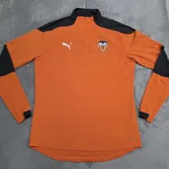 バレンシア　ハーフジップ　L　PUMA　プーマ　オレンジ　トレーニングトップ