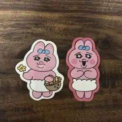 おぱんちゅうさぎ　ステッカー 2枚セット