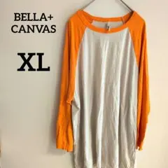 BELLA+CANVAS 【XL】 ラグランTシャツ オレンジ ホワイト 無地