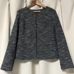【美品】ナチュラルビューティーベーシック ノーカラージャケット M