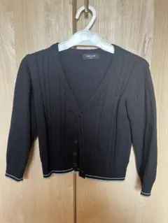COMME CA ISM 黒 カーディガン 110A