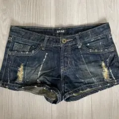 ANAP ダメージ加工ショートパンツ ダークブルーのサムネイル