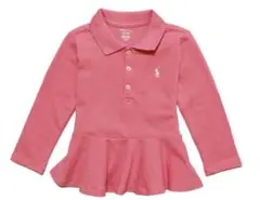 Ralph Lauren ラルフローレン　ピンク ポロシャツ　ペプラム　90