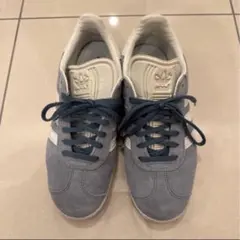 adidas GAZELLE ブルーグレー　スニーカー