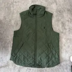 ポロ・ラルフ・ローレン キルティングベスト オリーブグリーン