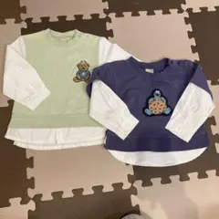 petit main 長袖カットソー 2枚セット 90センチ