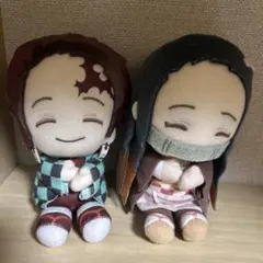 鬼滅の刃 ぽふっと ぬいぐるみ 竈門炭治郎　竈門ねず子　2体セット