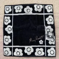 Mary Quant マリークワント　花柄タオルハンカチ 黒　新品未使用のサムネイル