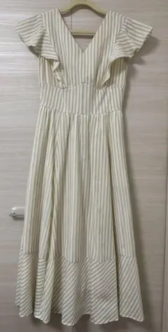 ストライプ 半袖 シャツワンピース マキシ丈 セブンテン - メルカリ
