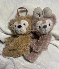 ダッフィー シェリーメイ ポーチ　ポシェット　ぬいぐるみ　ジッパー