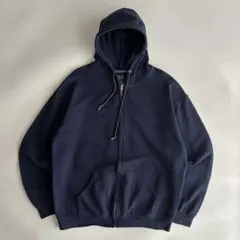 【AKIMBO元ネタ】00s フルーツオブザルーム 無地ジップパーカー ネイビー