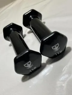 1kg ダンベル 2個セット 黒#Y29のサムネイル