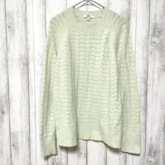 ユニクロ (M)　ライトスフレヤーンポインテールクルーネックセーター