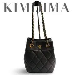 KIMIJIMA PARIS チェーンショルダーバッグ キルティング レザーのサムネイル