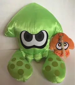 スプラトゥーン　ぬいぐるみ　黄緑　パスケース　オレンジ　2個セット