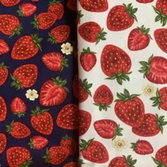 いちご2色セット　生地　オックス
