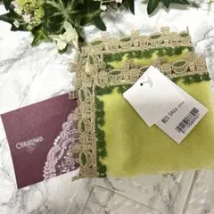 新品　タグ付　近沢レース　和レース　茶道　抹茶　チカザワレース　タオルハンカチ