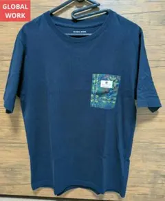 GLOBAL WORK MULHOUSE ポケットTシャツ ネイビー Lのサムネイル