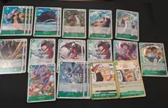 ワンピースカード　緑　デッキパーツ