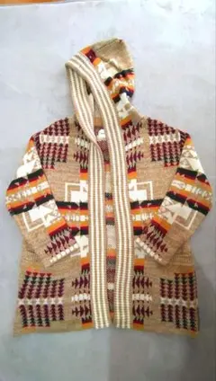 ROSE BUD フード付きニットカーディガン