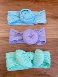 ベビー幼児用ヘアバンド 3点セット ノット リボン