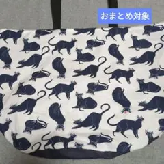 ●超ドでか●お上品な猫柄バケツ型エコバッグ