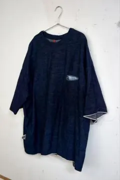 ヒムカシ製図 耳鳴! 布帛Tee - スペシャルタッチ解撚インディゴデニム